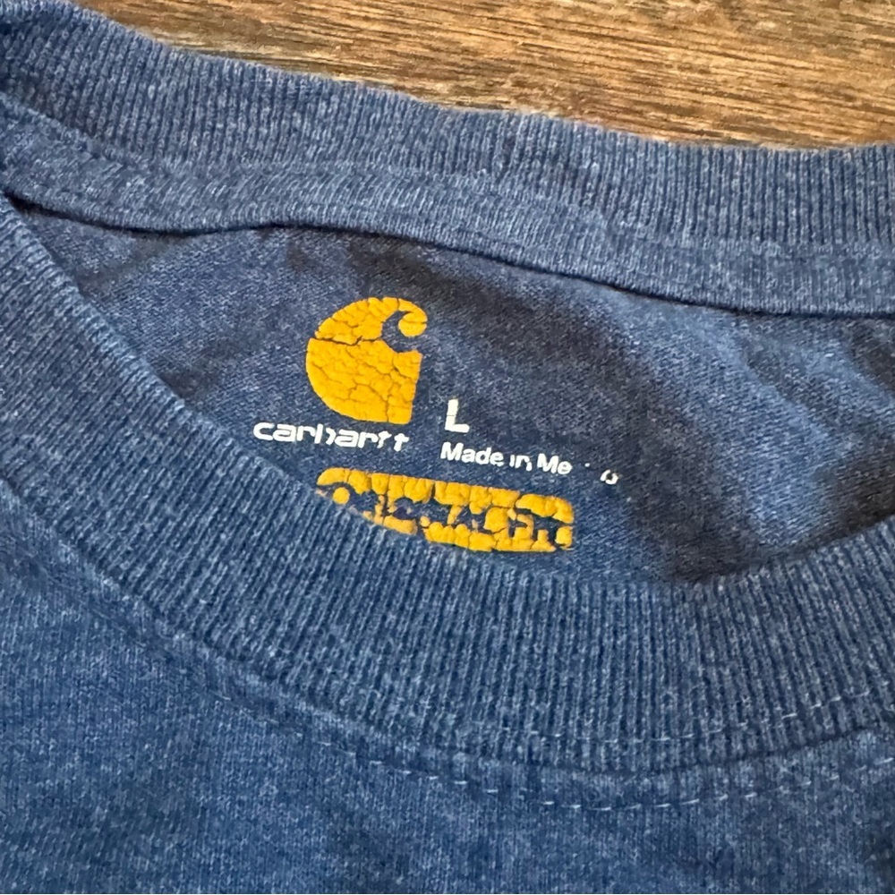 Carhartt Force Men's Long Sleeve Pocket T-Shirt Relaxed Fit Gray Size Large - Picture 4 of 5